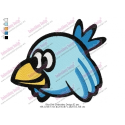 Blue Bird Embroidery Design 02